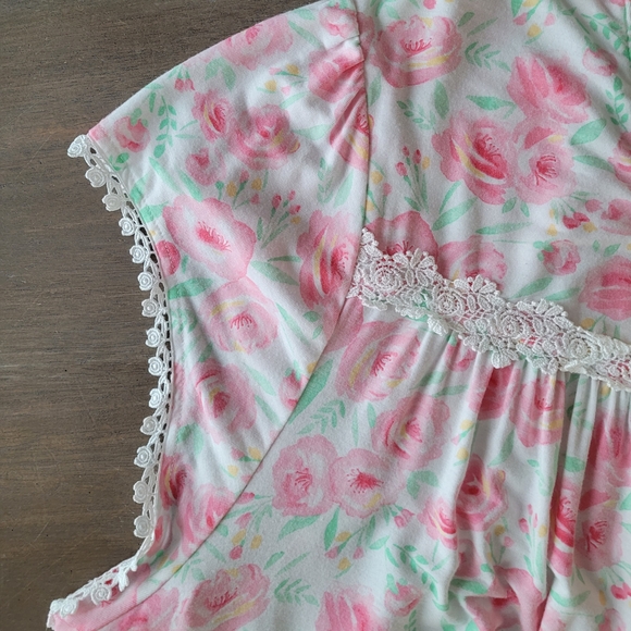 Romantic Eileen West Pink Rose Modal Waltz Nightgown - Picture 5 of 10